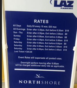 Parking rates